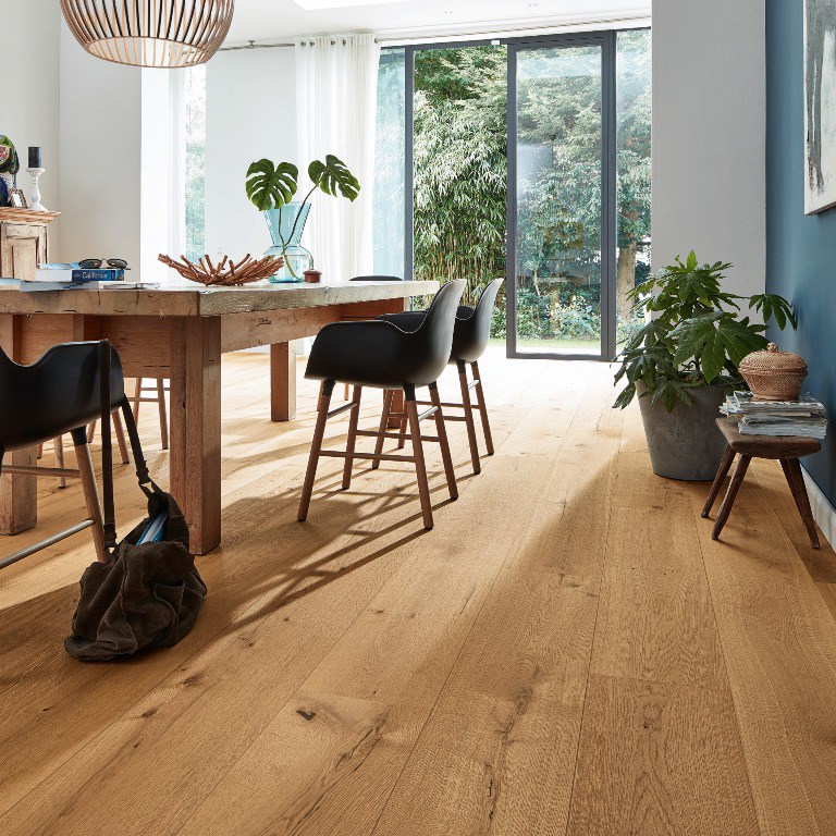 Паркетная доска Meister HD 400 Lindura Дуб Аутентик 8746 2200×270×11 фото в интерьере